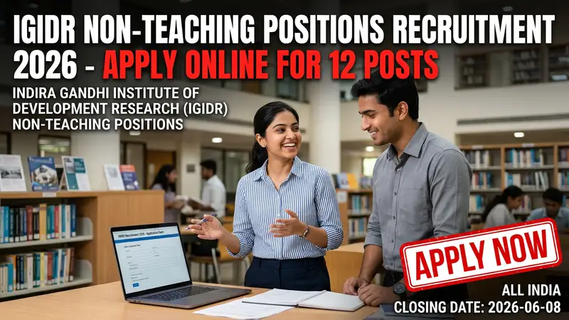 IGIDR Non-Teaching Positions Recruitment 2026 notification for 12 vacancies