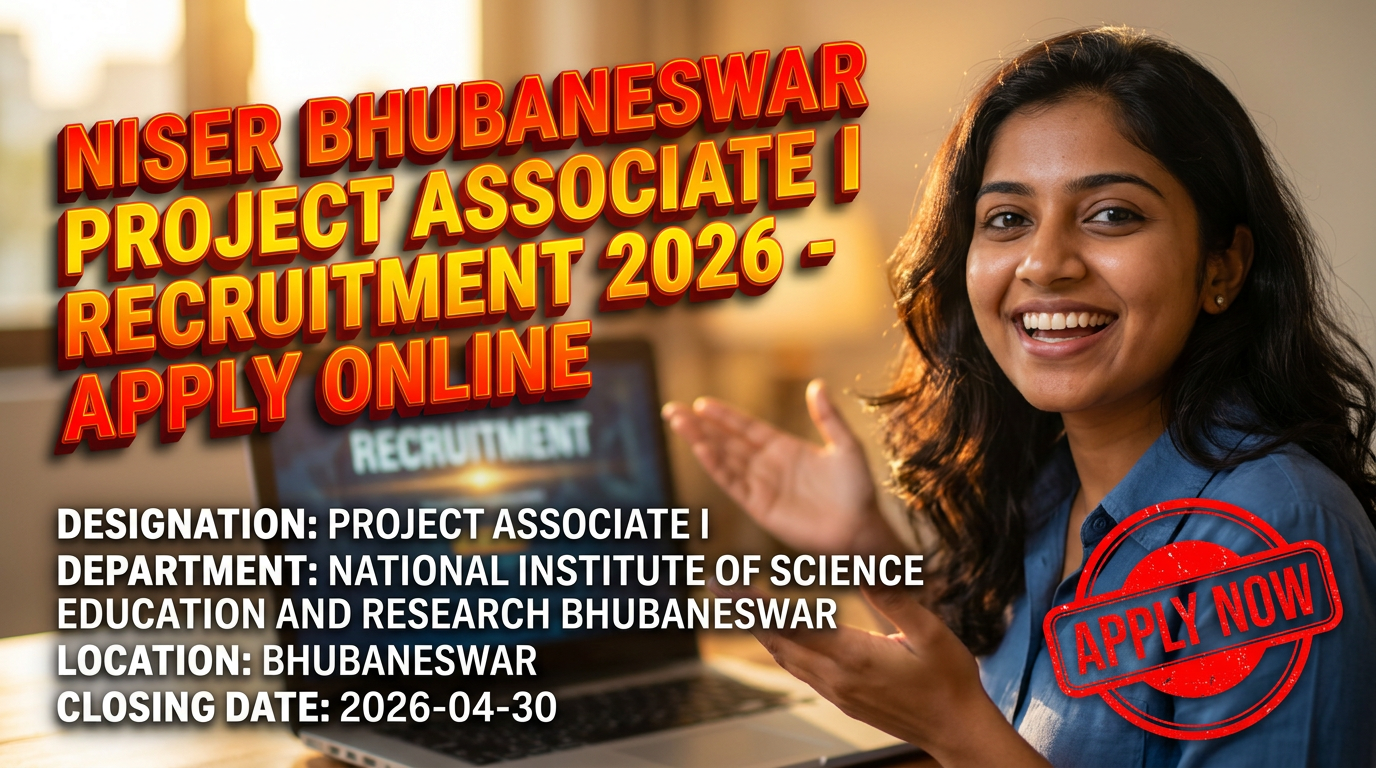 NISER Bhubaneswar Project Associate I Recruitment 2026 official notification