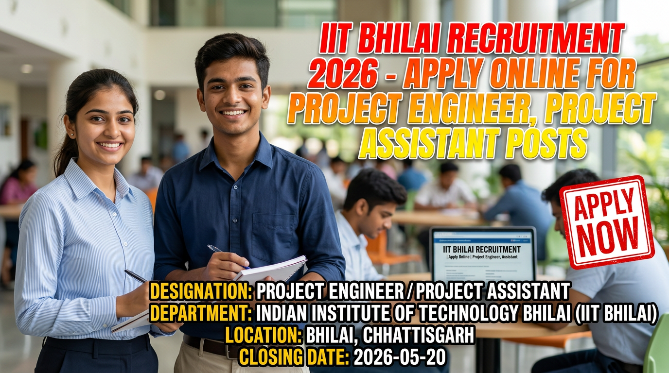 IIT Bhilai Project Engineer and Project Assistant recruitment
