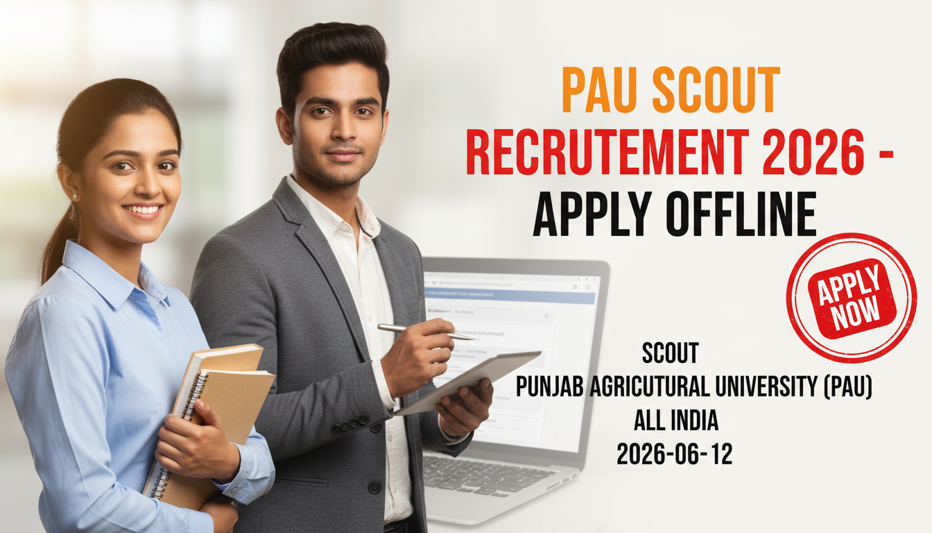 Punjab Agricultural University PAU Scout Recruitment 2026 official notification
