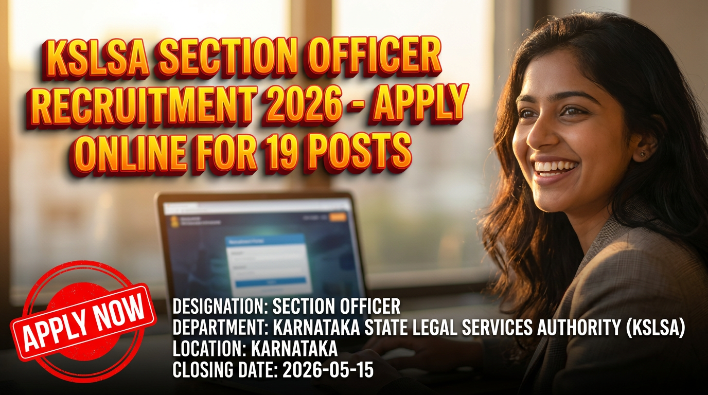 Karnataka State Legal Services Authority (KSLSA) Section Officer Recruitment 2026