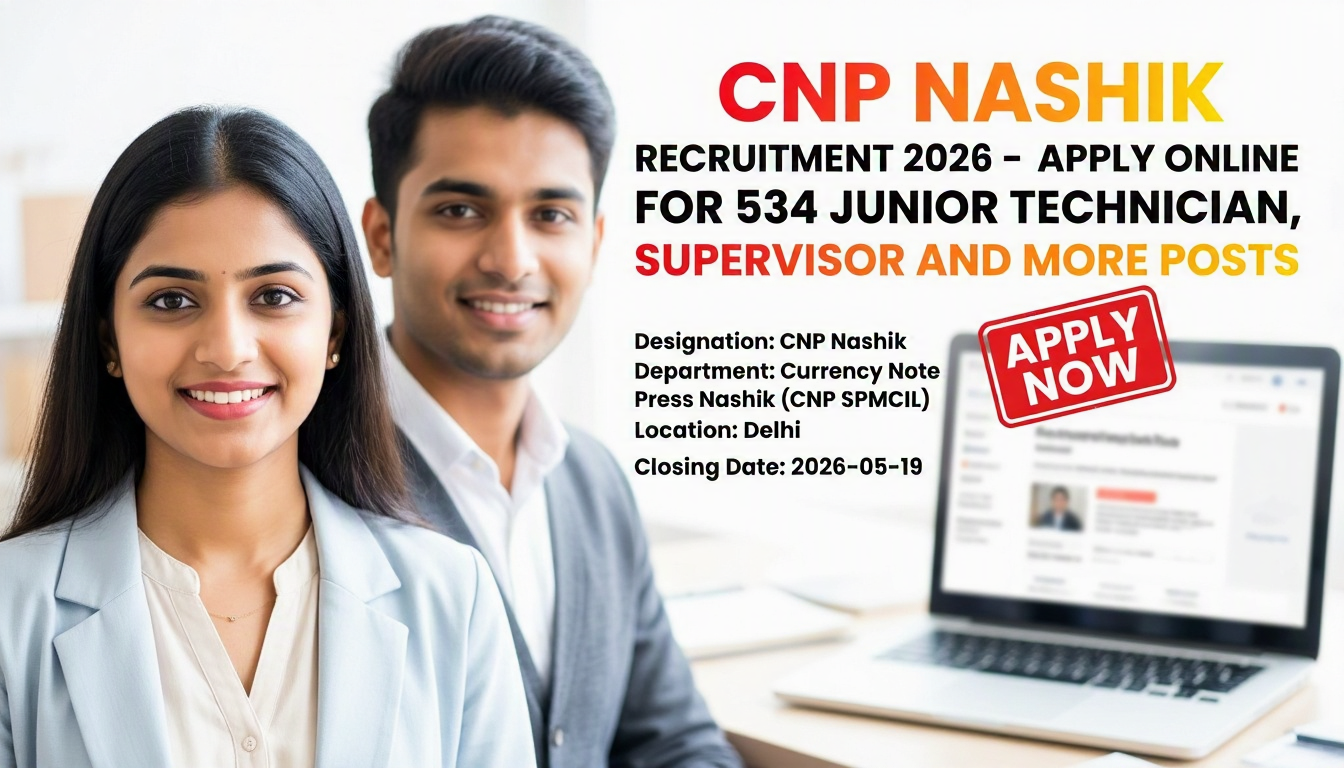 Currency Note Press Nashik (CNP Nashik SPMCIL) recruitment