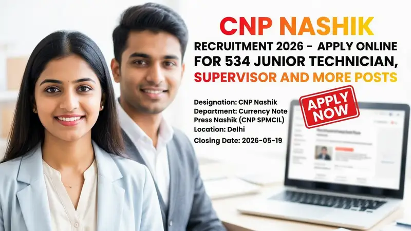 Currency Note Press Nashik (CNP Nashik SPMCIL) recruitment