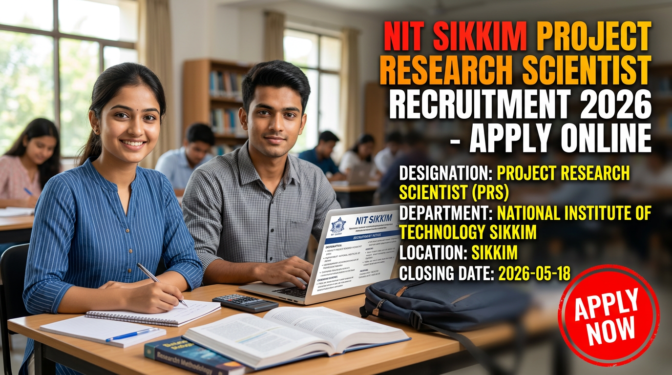 National Institute of Technology Sikkim Project Research Scientist recruitment