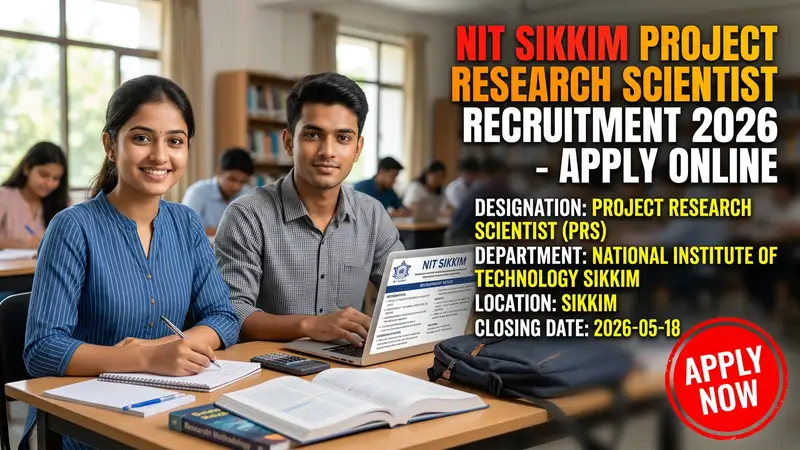 National Institute of Technology Sikkim Project Research Scientist recruitment