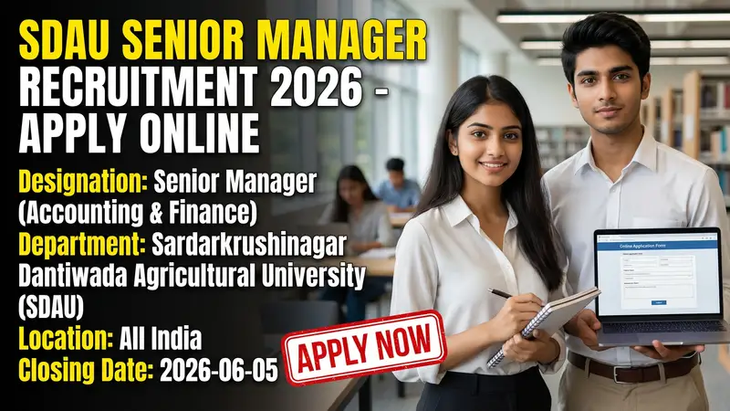 SDAU Senior Manager Accounting Finance Recruitment 2026 notification