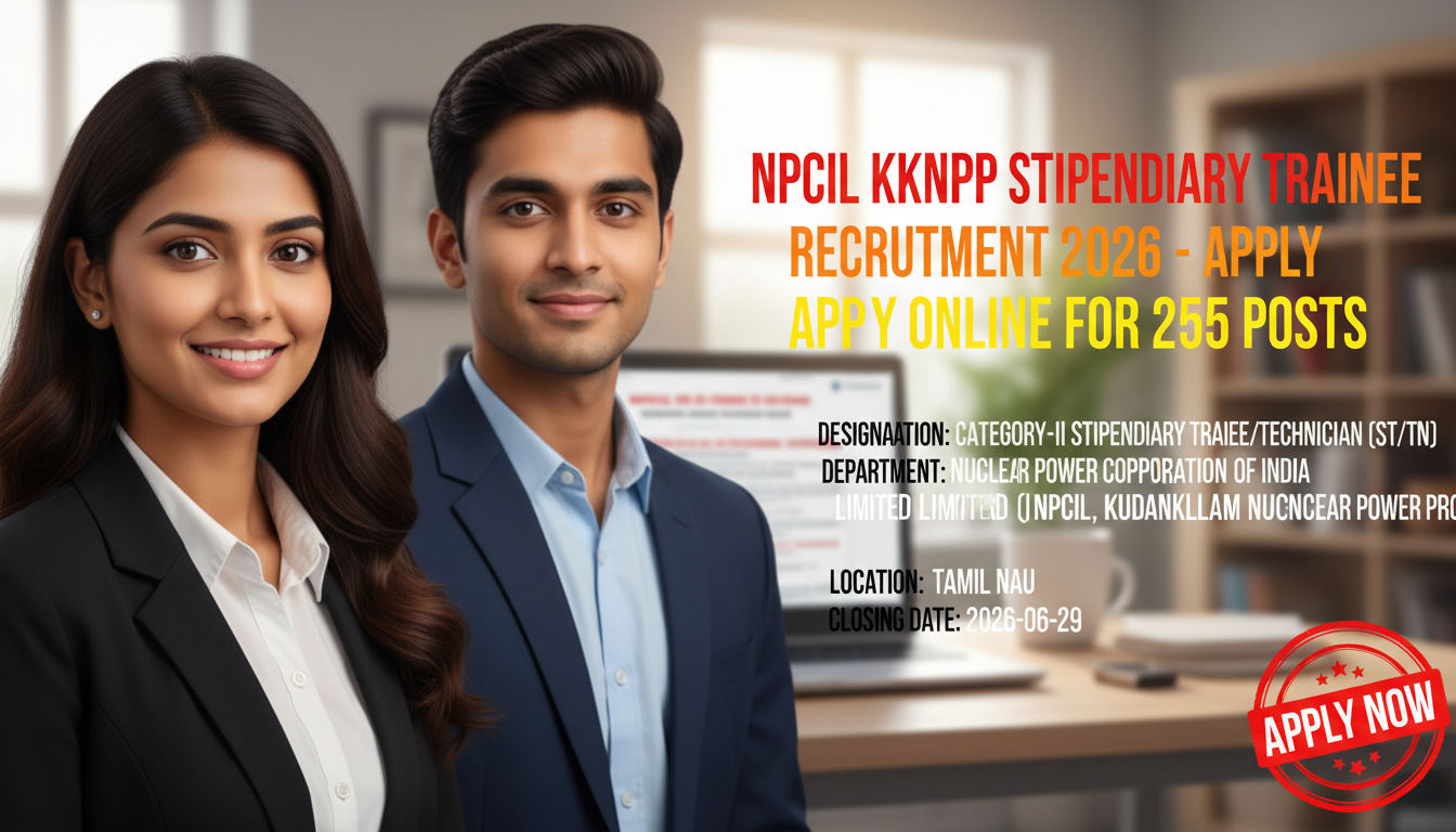 NPCIL KKNPP Stipendiary Trainee Recruitment 2026