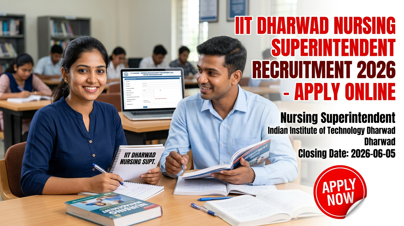 IIT Dharwad Nursing Superintendent Recruitment 2026 official notification