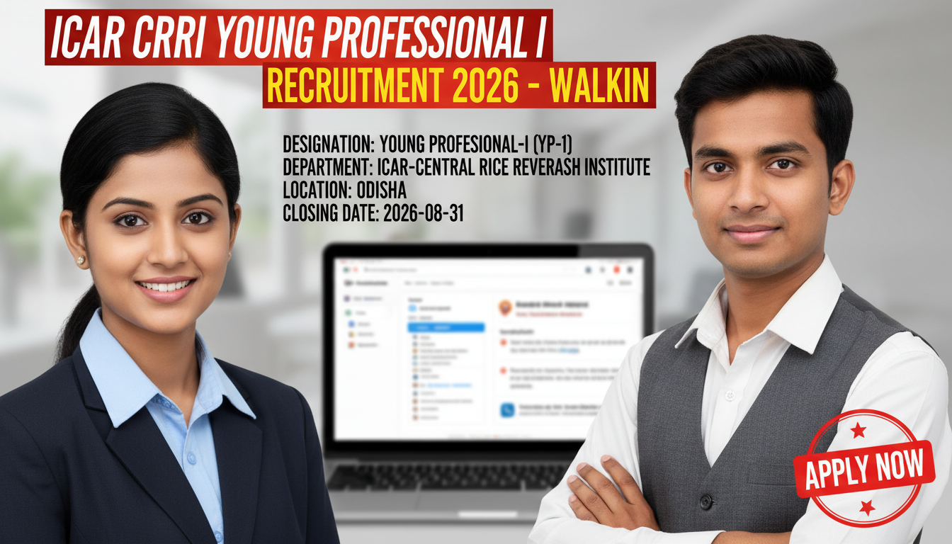 ICAR CRRI Young Professional I Recruitment