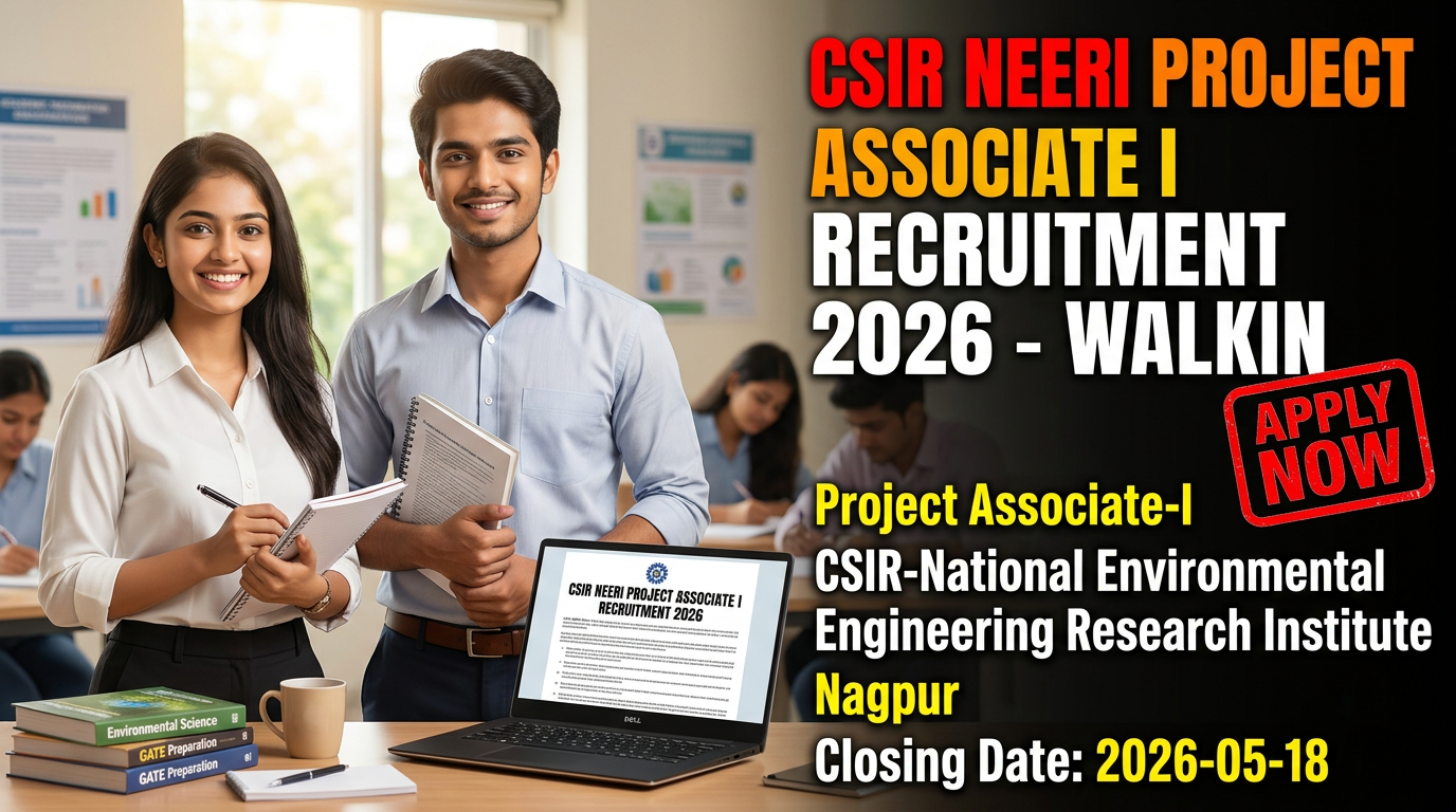 CSIR NEERI Project Associate I Recruitment 2026