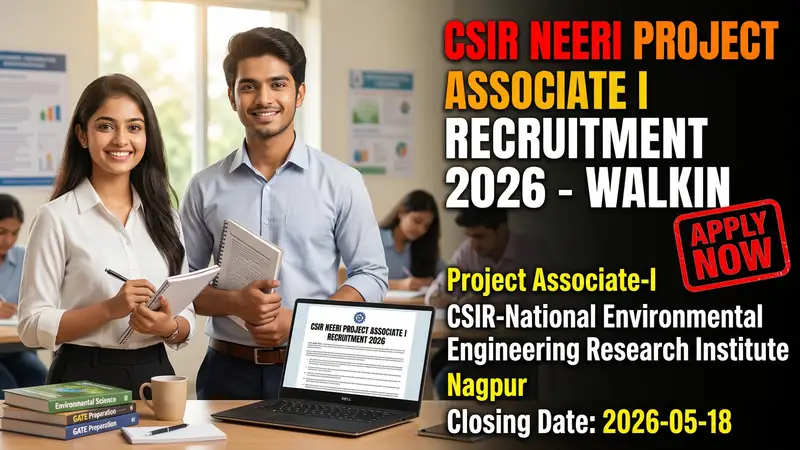CSIR NEERI Project Associate I Recruitment 2026