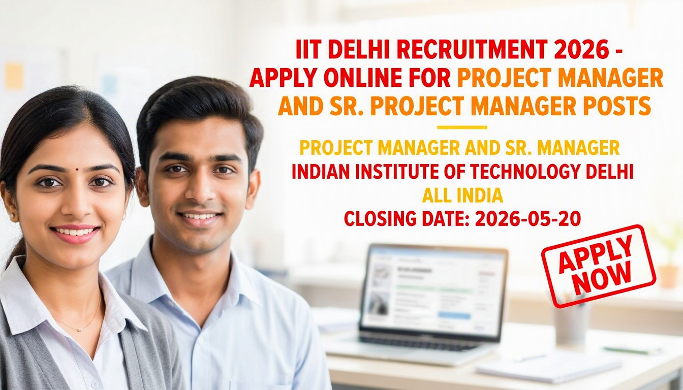 IIT Delhi Project Manager and Sr. Project Manager Recruitment