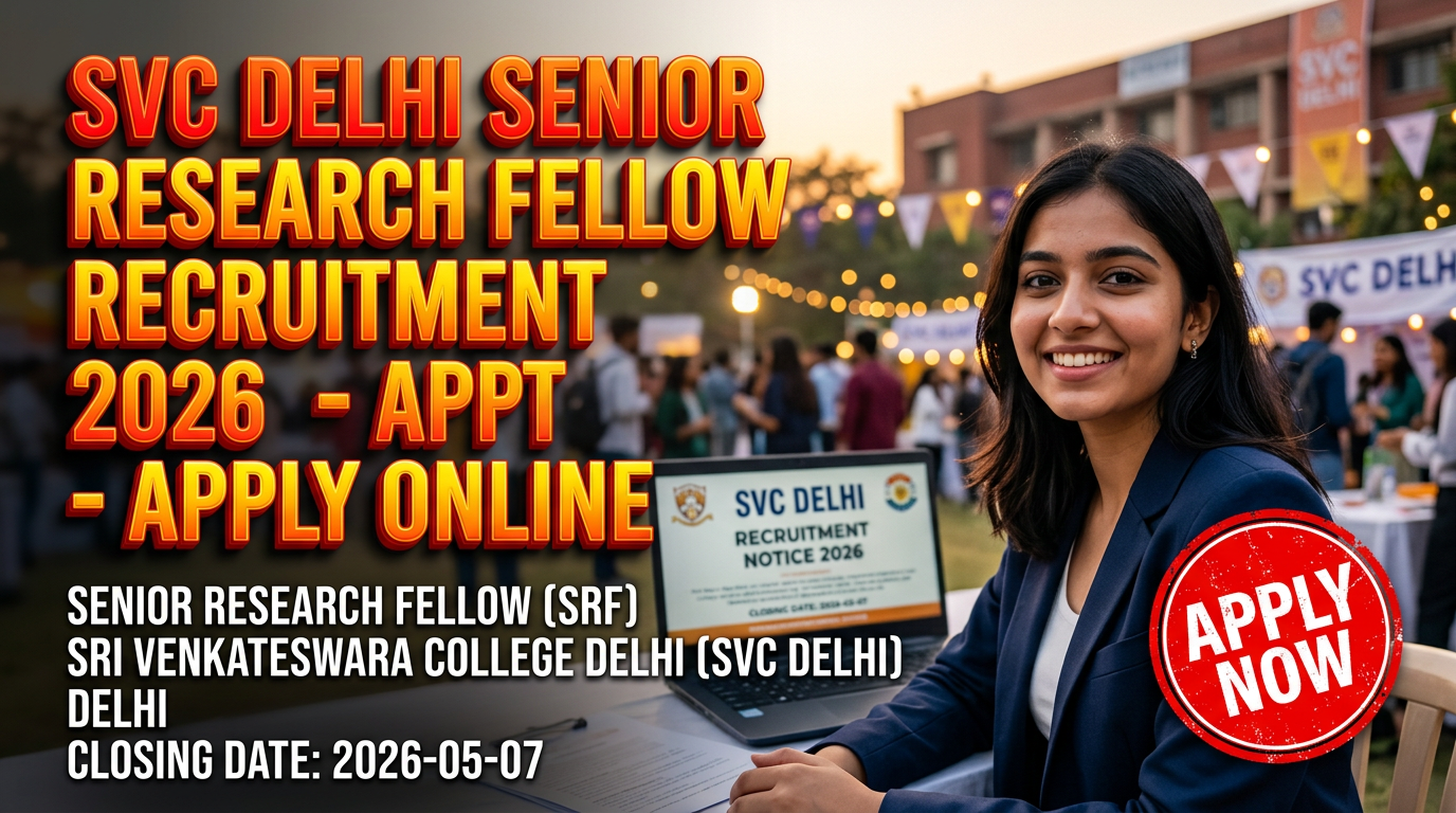 Sri Venkateswara College Delhi Senior Research Fellow Recruitment