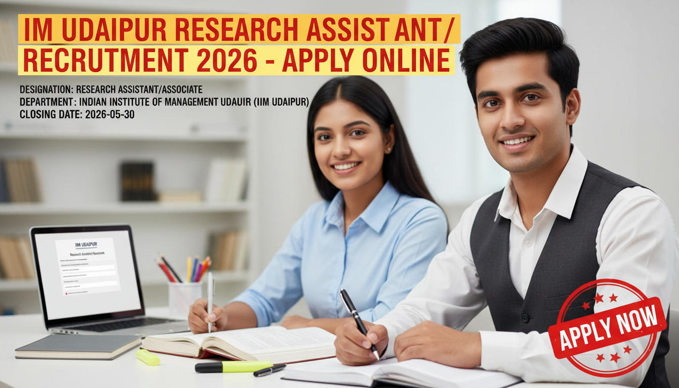 IIM Udaipur Research Assistant/Associate Recruitment