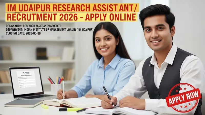 IIM Udaipur Research Assistant/Associate Recruitment