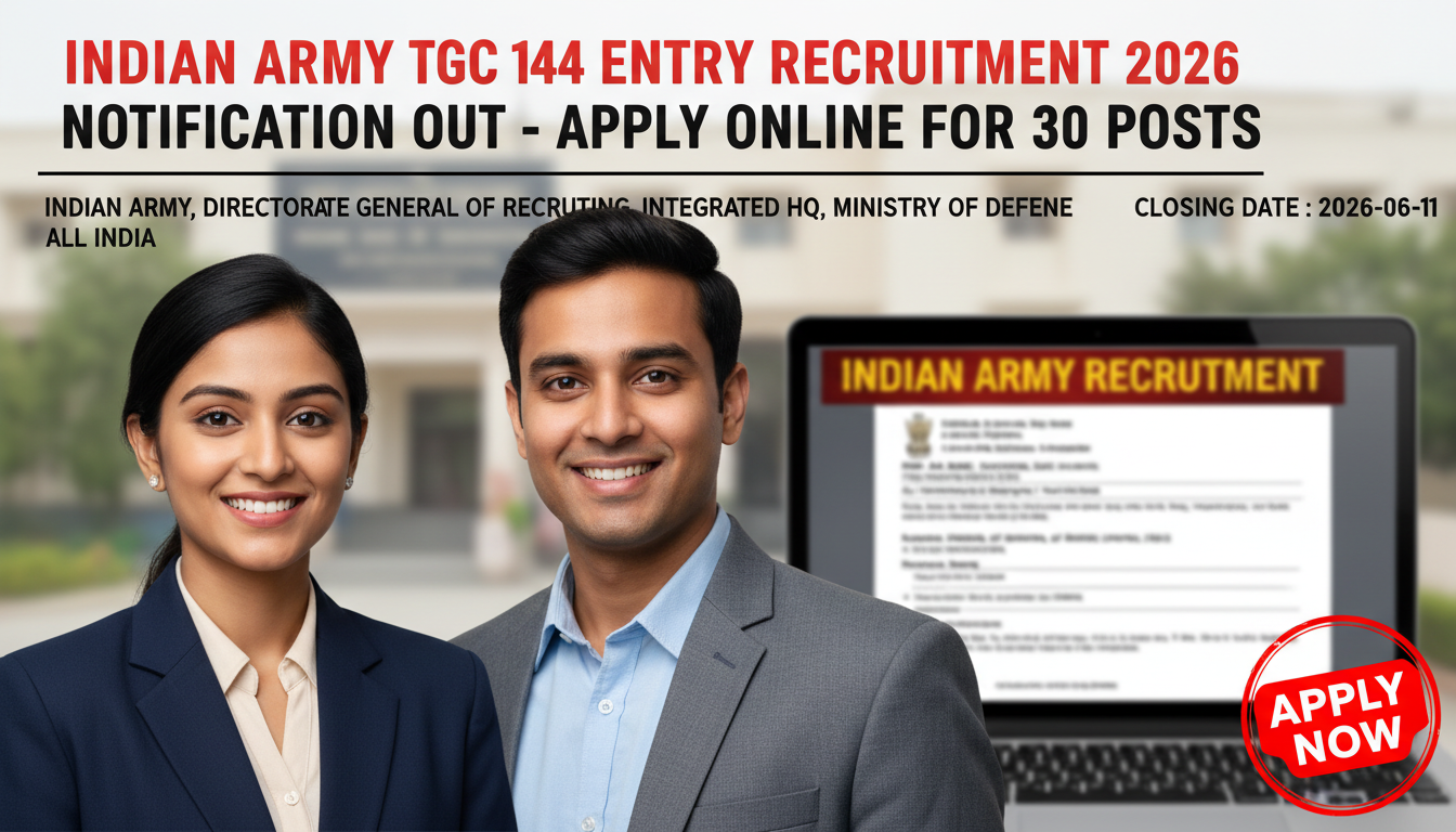 Indian Army TGC 144 Entry Recruitment 2026
