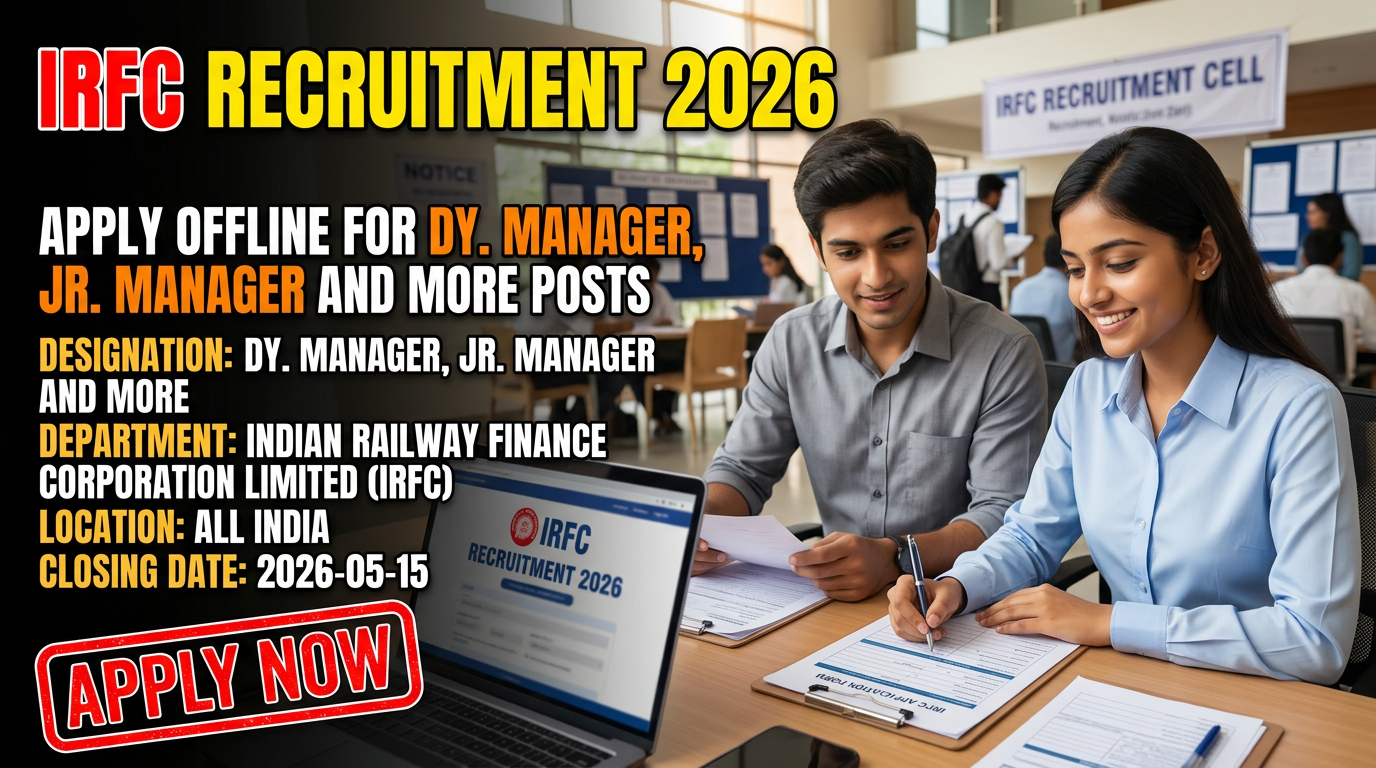 IRFC Indian Railway Finance Corporation Limited recruitment 2026 notification for managerial posts