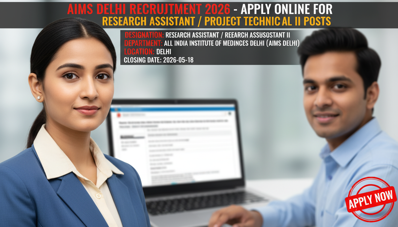 AIIMS Delhi Research Assistant / Project Technical Support II recruitment