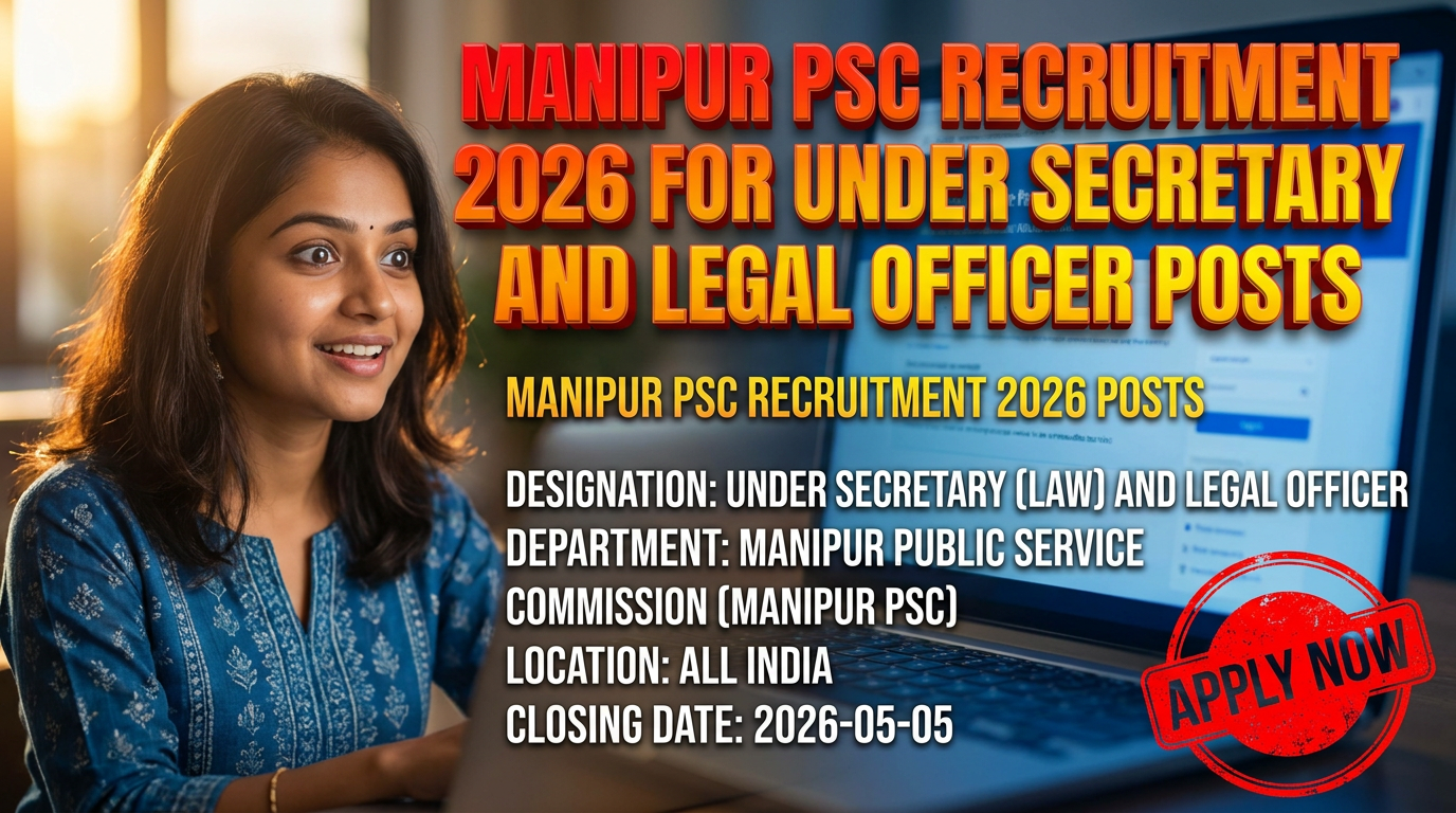 Manipur Public Service Commission (Manipur PSC) recruitment for Under Secretary and Legal Officer…