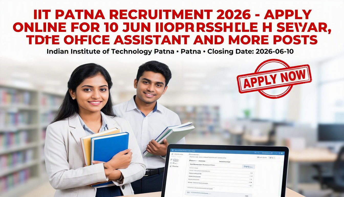 IIT Patna Recruitment 2026 notification for Junior Research Associate and Office Assistant positions