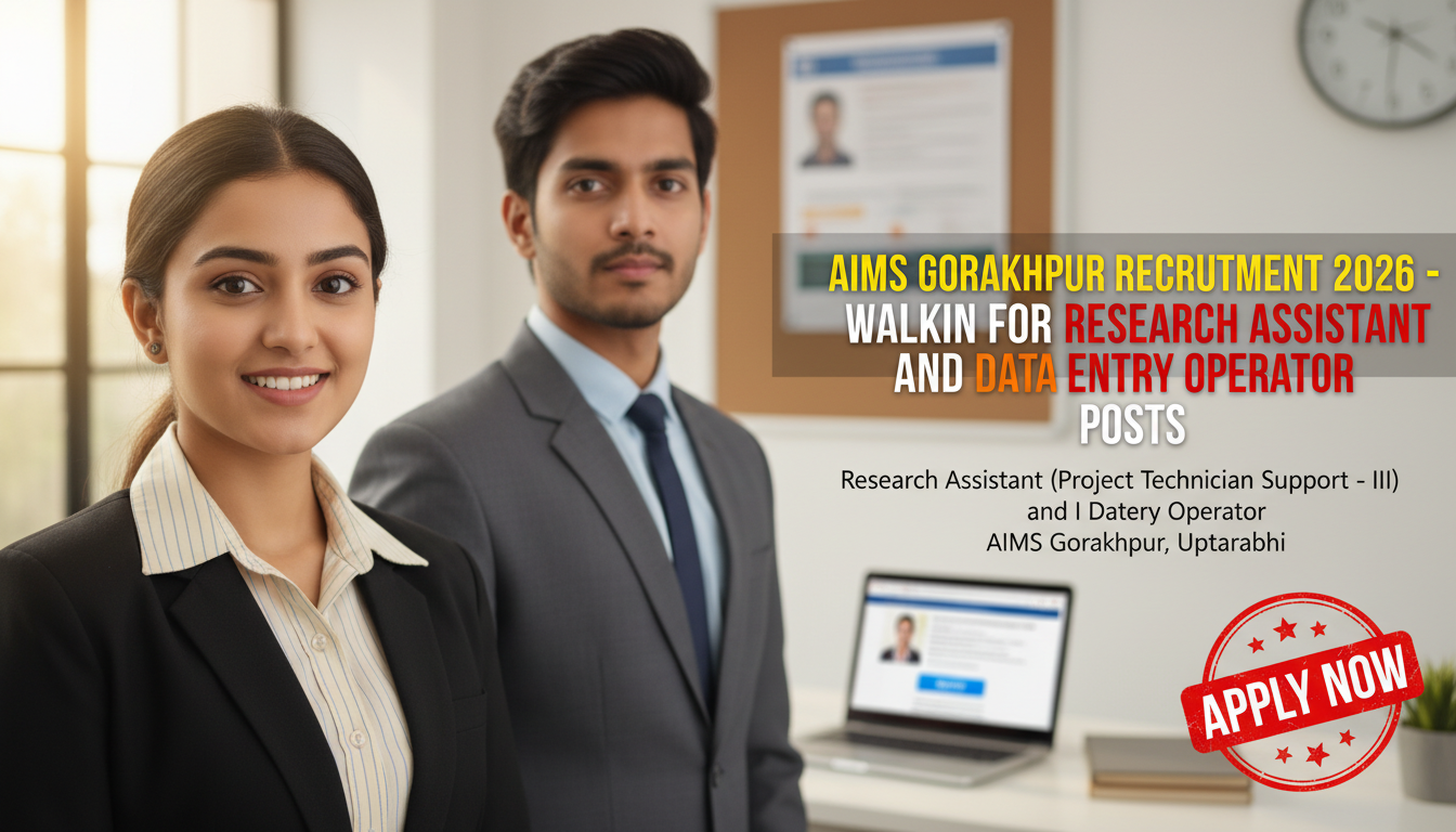 AIIMS Gorakhpur Research Assistant and Data Entry Operator Recruitment 2026