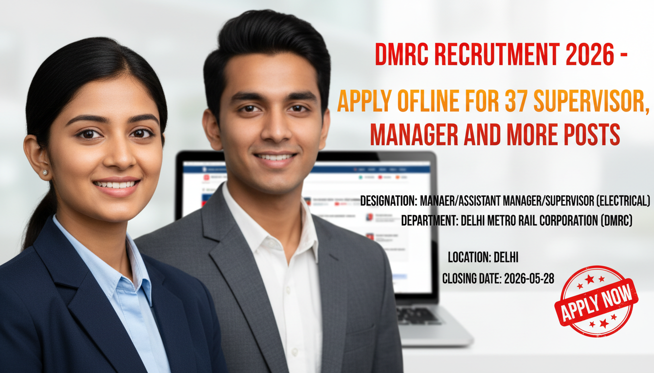 Delhi Metro Rail Corporation (DMRC) recruitment for Manager, Supervisor (Electrical) posts