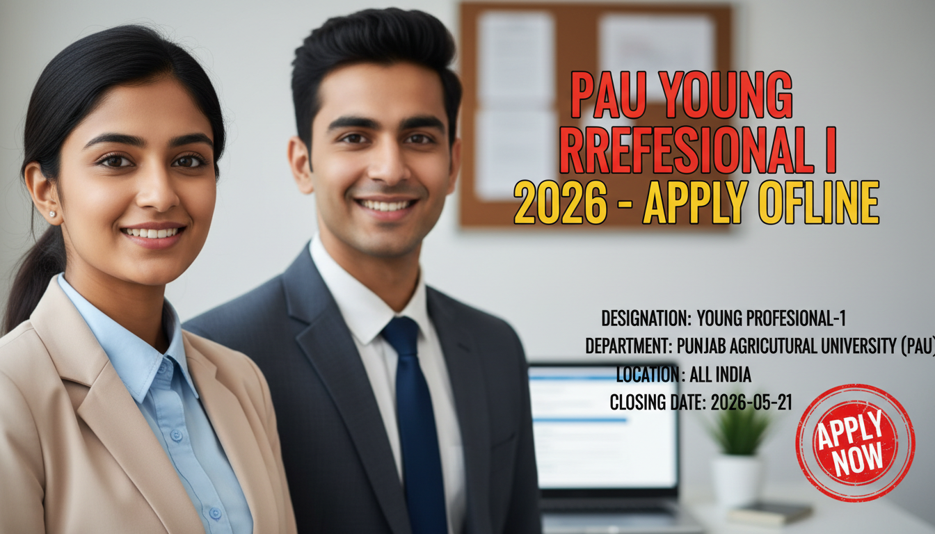 Punjab Agricultural University (PAU) Young Professional-1 recruitment
