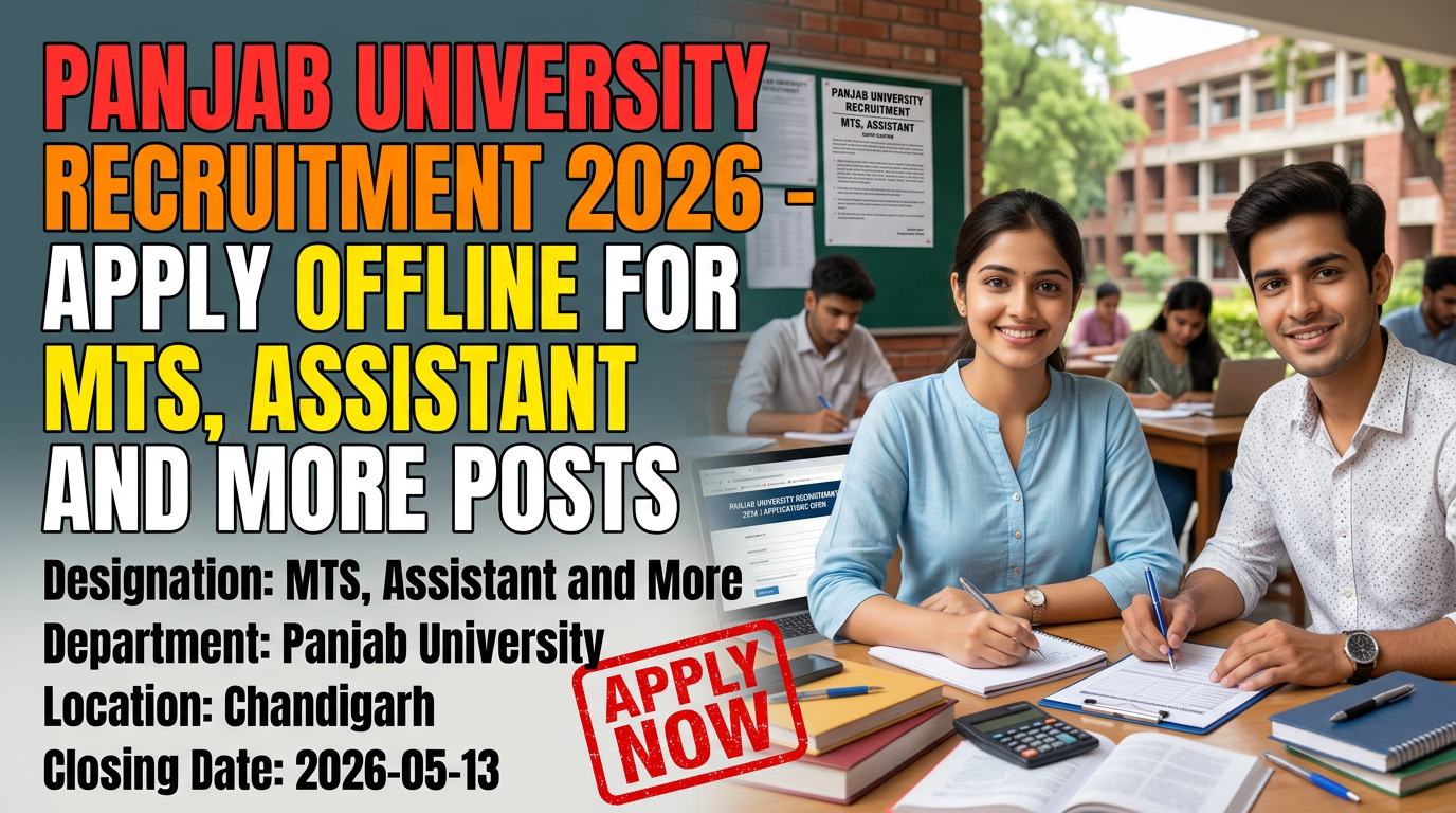Panjab University recruitment for MTS and Assistant posts