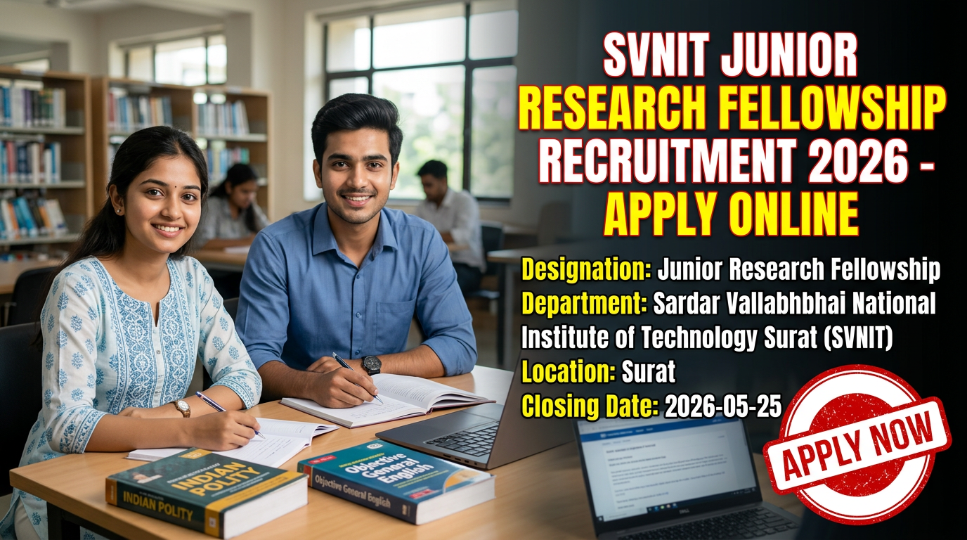 SVNIT Junior Research Fellowship recruitment
